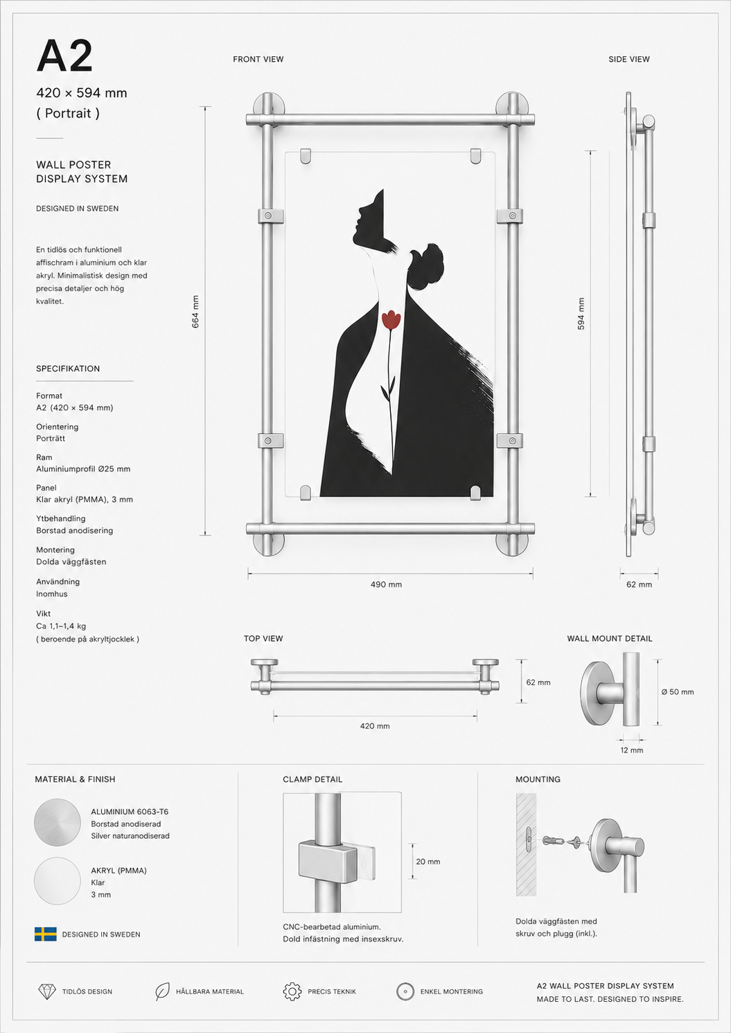 VISTA Fine Frame™ - Floating Gallery Display System (A2)